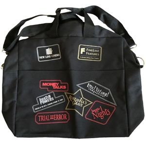 Unisex New Line Cinema Black Tote Bag with Movie Titles - NWOT